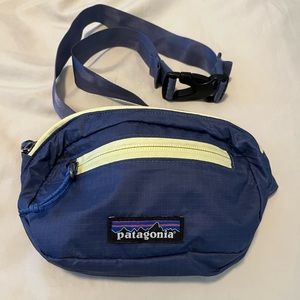 Patagonia ultralight black hole hip pack.